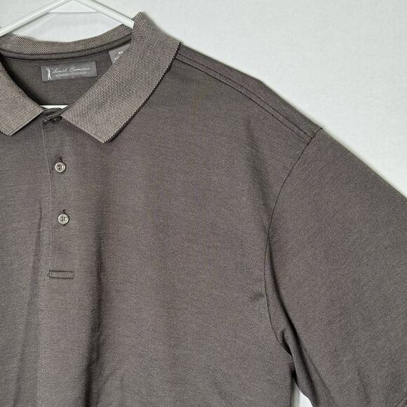 Daniel Cremieux Signature Collection Mens Polo Shirt Brown Textured XL - Picture 1 of 7